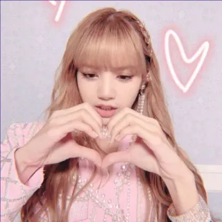 🌸 7d5b041c Lisa 리사, 블랙핑크, K팝, 하트, 사랑, 아이돌, 연예인 telegram sticker