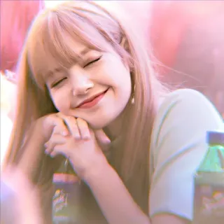 🌸 8c8c20b2 Lisa K팝, 리사, 블랙핑크, 가수, 아이돌, 여자, 미소 telegram sticker