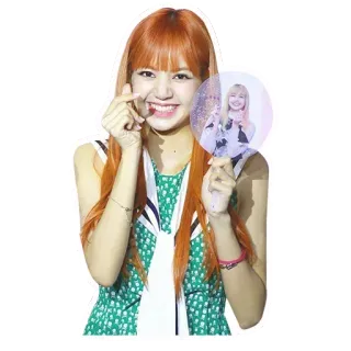 ✨ 1edea363 Lisa kpop, 가수, 리사, 블랙핑크, 아이돌, 손하트, 팬 telegram sticker