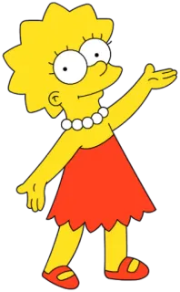 😊 7bc2773d Lisa Simpson The Simpsons dibujos animados, Lisa Simpson, Los Simpson, amarillo, personaje, serie de TV telegram sticker