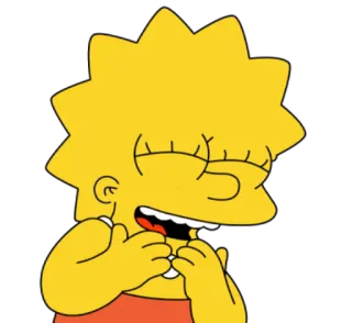 😎 baa7f4bc Lisa Simpson The Simpsons dibujos animados, Lisa Simpson, Los Simpson, gracioso, feliz telegram sticker