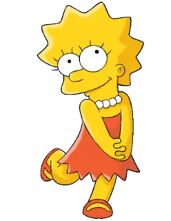 😊 bb463c7d Lisa Simpson The Simpsons Dibujos animados, Lisa Simpson, Los Simpson, Personaje, Amarillo telegram sticker