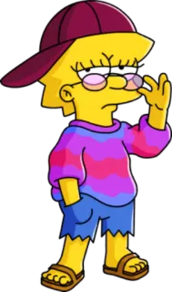 😒 fef446fb Lisa Simpson The Simpsons Lisa Simpson, Los Simpson, Dibujos animados, Personaje telegram sticker