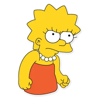 😤 32038c2c Lisa Simpson The Simpsons Lisa Simpson, I Simpson, Cartone animato, Arrabbiata, Personaggio, Animazione telegram sticker