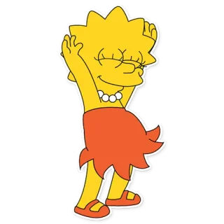 💃 8963c7c9 Lisa Simpson The Simpsons Lisa Simpson, personaggio dei cartoni animati, giallo, serie animata, I Simpson telegram sticker