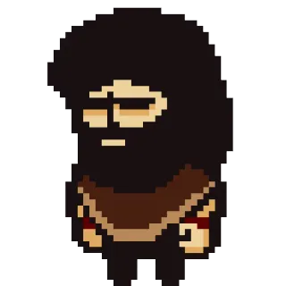 😎 f6f73e91 pixel art, pixelato, personaggio, arte digitale telegram sticker