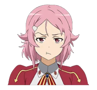 😒 8f70e5e8 Lisbeth Sword Art Online Anime, Chica, Pelo rosa, SAO, Lisbeth, Sword Art Online, Videojuego whatsapp sticker