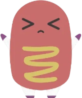 🍴 985c464c 핫도그, 음식, 만화, 캐릭터, 머스타드 telegram sticker