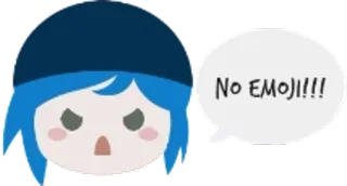 😠 bc591533 No EMOJI!!! 이모지, 화난, 만화, 텍스트, 일러스트 telegram sticker