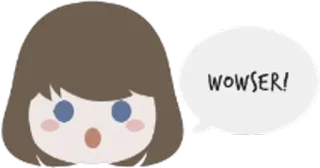 😮 e6d55f47 WOWSER! 만화, 와우저, 감탄사 telegram sticker