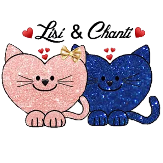 ♥ 8be71124 Liss & Chanti 猫, 心, 友谊, 爱, 可爱, 动物, 闪光 telegram sticker