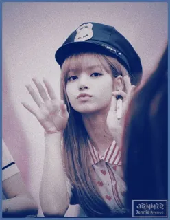 💧 5574b1cf Lisa kpop, police, blackpink, fille, personne, femme telegram sticker