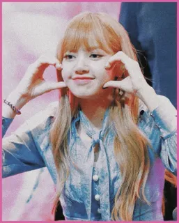 💧 ca46a5f6 Lisa Lisa, Kpop, Blackpink, chanteuse, fille, coeur, idole telegram sticker