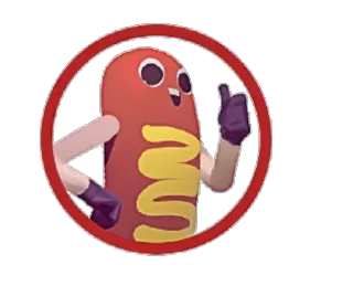 👍 9823893a 热狗, 卡通, 人物, 食物, 点赞, 贴纸 telegram sticker