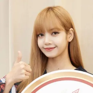 🌼 99f0186f Lisa Lisa, K-pop, chanteuse, pouce levé, célébrité, idole telegram sticker