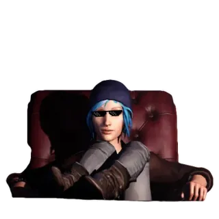 😎 4da8230c Chloe Price Life is Strange chloe, life is strange, cool, sunglasses, gamer telegram sticker