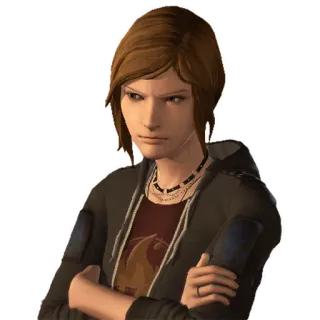 😒 cd0d9710 Chloe Price Life is Strange video game, teen, female, brown hair, angry telegram sticker