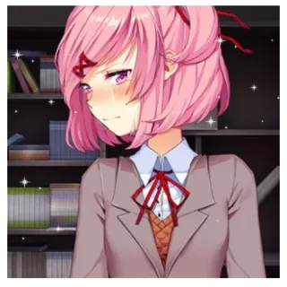 😭 ca1615a6 Natsuki Doki Doki Literature Club 动漫, 漫画, 悲伤, 哭泣, 心跳文学俱乐部, 夏树 telegram sticker