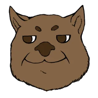 🌝 31c3627a cane, animale, cartone animato, soddisfatto, marrone, divertente, animale domestico telegram sticker