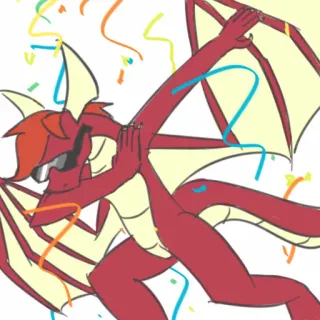 🔥 a2a6df14 dragão, desenho animado, celebração, festa, fantasia, animal telegram sticker