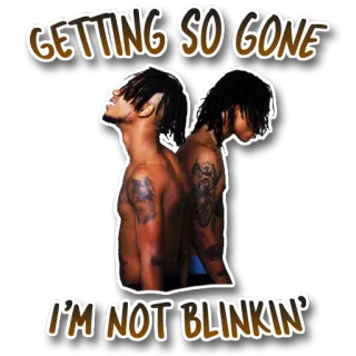 ☘ 01a08c8e GETTING SO GONE
I'M NOT BLINKIN' men, tattoo, intoxicated, gone whatsapp sticker