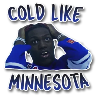 ❄ e1ceabad COLD LIKE MINNESOTA cold, minnesota, sticker, lil yachty whatsapp sticker