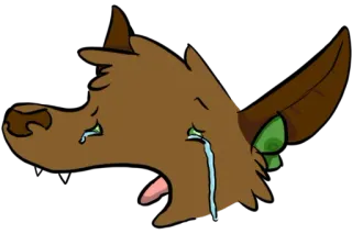 😭 78d05175 llorando, triste, lágrimas, perro, animal, dibujos animados telegram sticker