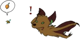 🐝 ae0f0193 murciélago, animal, dibujos animados, abeja, melocotón telegram sticker