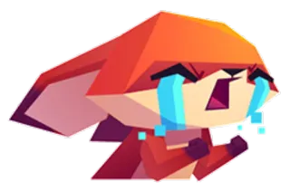 😭 0677243f 여우, 울음, 슬픈, 만화, 스티커, 동물 telegram sticker