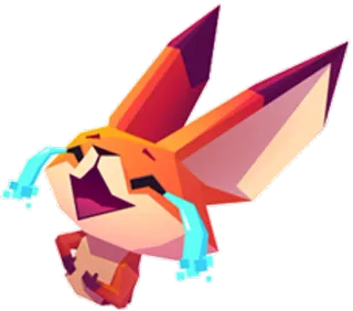 😂 5a2117a2 여우, 울음, 감정, 만화, 동물 telegram sticker