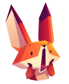 🙀 917bc205 여우, 동물, 만화, 주황색, 스티커 telegram sticker