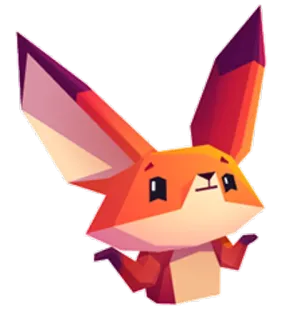 ❓ b178875c 여우, 만화, 동물, 귀여운, 주황색, 귀 telegram sticker