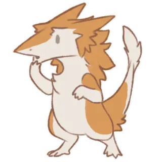 🤔 5ff19760 animal, dessin animé, mignon, créature, dessin telegram sticker