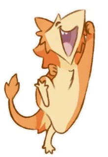😄 a9462f1d Dessin animé, Animal, Joyeux, Mignon, Chat, Fun telegram sticker