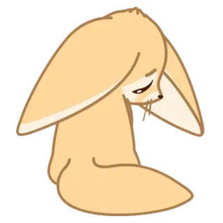🦊 96ac9827 renard fennec, triste, animal, dessin animé, pleurs telegram sticker