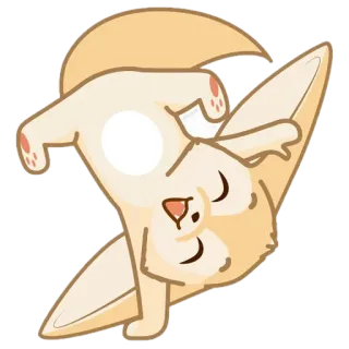 🦊 f21d050c mignon, yoga, animal, chien, autocollant, dessin animé telegram sticker
