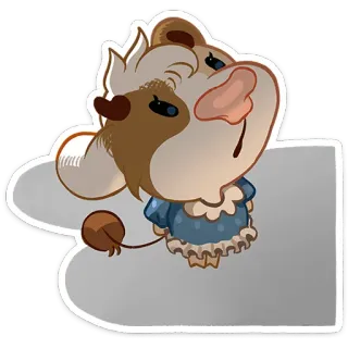 🙈 87f42dd1 mucca, animale, cartone animato, carino, adesivo telegram sticker