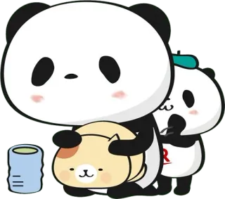 🙂 301956f2 Панда, Милый, Животное, Мультфильм, Каваий telegram sticker