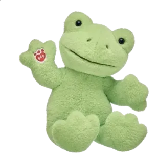 🐸 4e4c3e0b katak, boneka, mainan, hijau, boneka binatang, lucu, hewan, amfibi whatsapp sticker