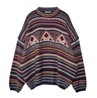 🧵 5a48e69f sweter, pakaian, mode, rajutan, bergaris, motif, busana whatsapp sticker