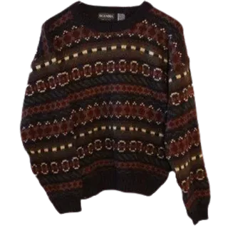 🌟 cf1b1d3e sweter, pakaian, busana, rajutan, pola, fair isle whatsapp sticker