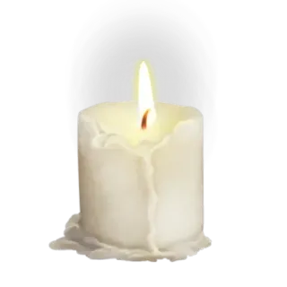 🕯 ffa9b4ed lilin, cahaya, api, lilin, putih, bercahaya, hangat whatsapp sticker