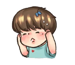 😠 92595b36 kreskówka, słodkie, anime, naklejka, dziewczyna, kokarda, serce telegram sticker