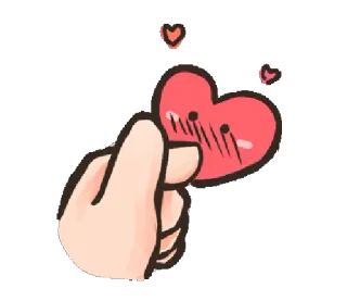 ❤ d3f3fbca serce, serce z palców, miłość, słodkie, K-pop, koreańskie serce, uczuć telegram sticker