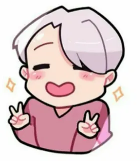 🌈 50f7d77b Dessin animé, Signe de paix, Mignon, Kawaii, Anime, Kpop, Autocollant whatsapp sticker