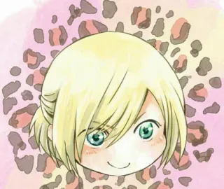 🌈 e98fc634 Anime, Dessin animé, Illustration, Sticker, Mignon, Cheveux blonds whatsapp sticker