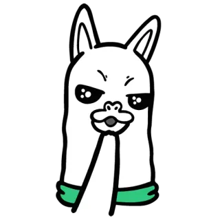 🥱 bb402231 kartun, hewan, ilustrasi, stiker, llama telegram sticker