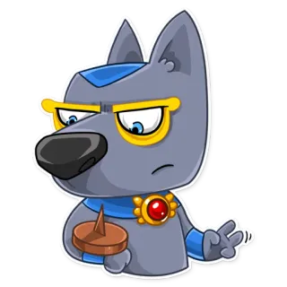 ⏱ 2b5e5c19 개, 만화, 안경, 캐릭터, 스티커 telegram sticker