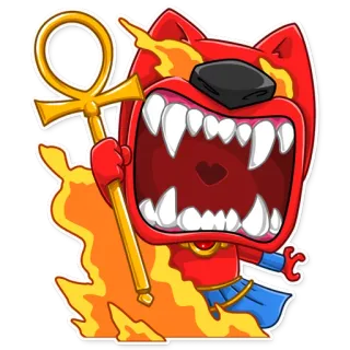 👹 aed4d2f4 만화, 괴물, 생물, 아누비스, 이집트, 신화 telegram sticker