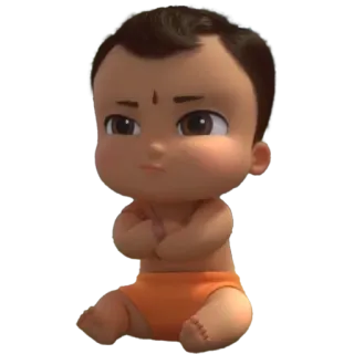😡 5a0060e6 baby, cartoon, cute, indian, child telegram sticker